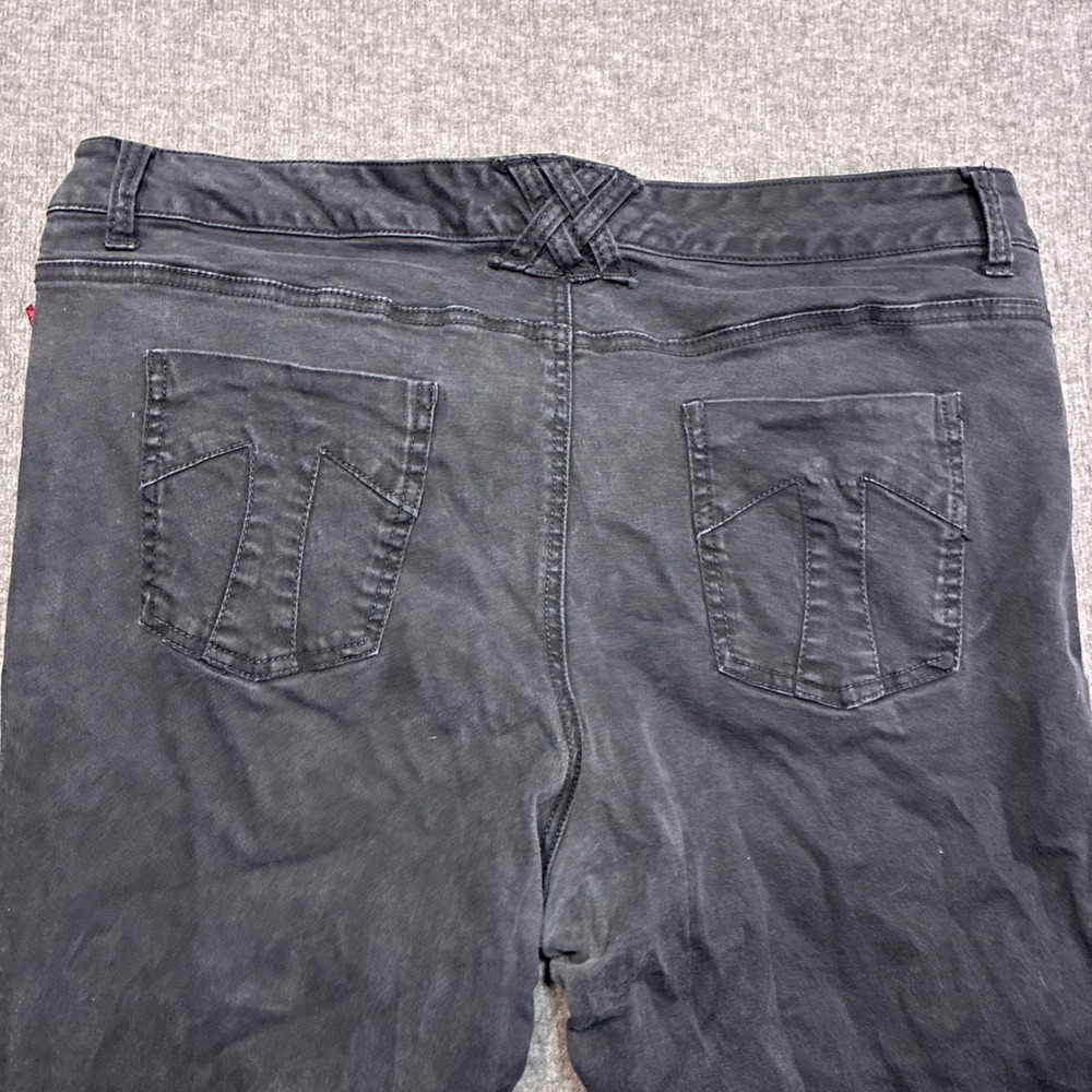 Tripp NYC Baggy Jeans Women 18S Black Gothic Skull Studded Goth Punk 90s Rare
